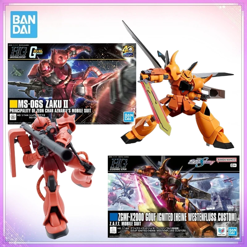 Original Bandai Gundam Modellbausatz HG ZGMF-X2000 Gouf Ignited Heine Westenfluss Custom Anime Actionfigur Gunpla MS-06S ZAKU II