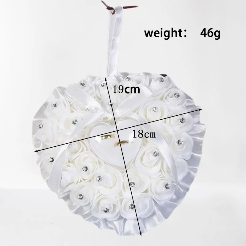 اكسسوارات تخزين خاتم الورد الرومانسي ، خاتم الزواج الأوروبي ، وسادة الزوجين ، صندوق اللوازم