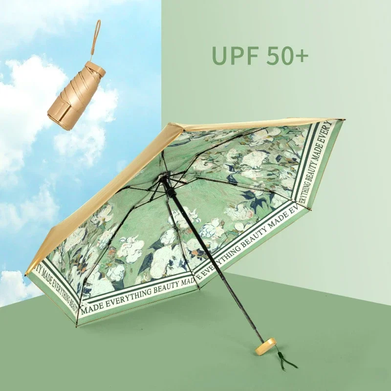 High-end Pocket Flat 40% Off Sun Parasol Umbrella 50% Off Sunshade Rain or Shine Sun Protection Folding Umbrella