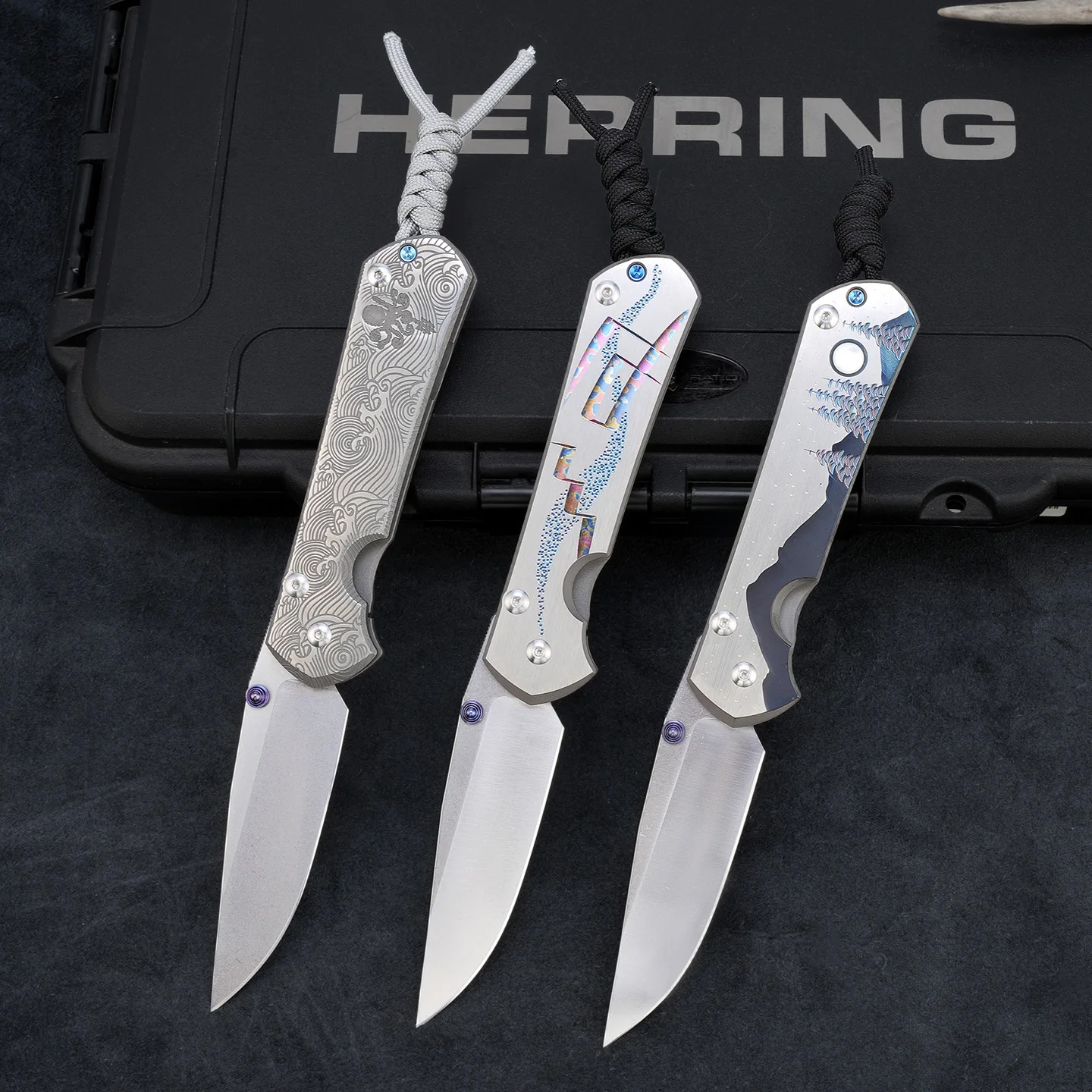 

Titanium alloy handle folding knife, high-hardness blade, outdoor portable folding knife, EDG pocket knife, high-end gift