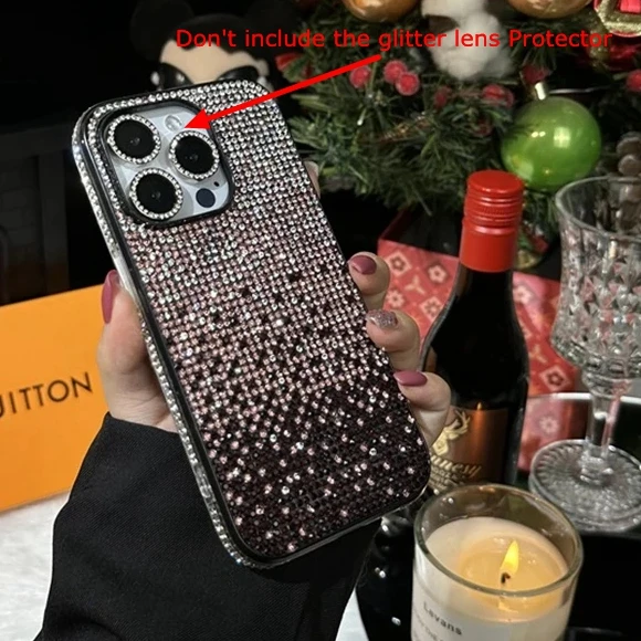 15Pro Max Luxury Case Full Shinny Diamond Bumper Frame Cover for iPhone 15 Plus 11 12 13 14 15 Pro Max X Xs Xr 7 8 Plus PC Cases