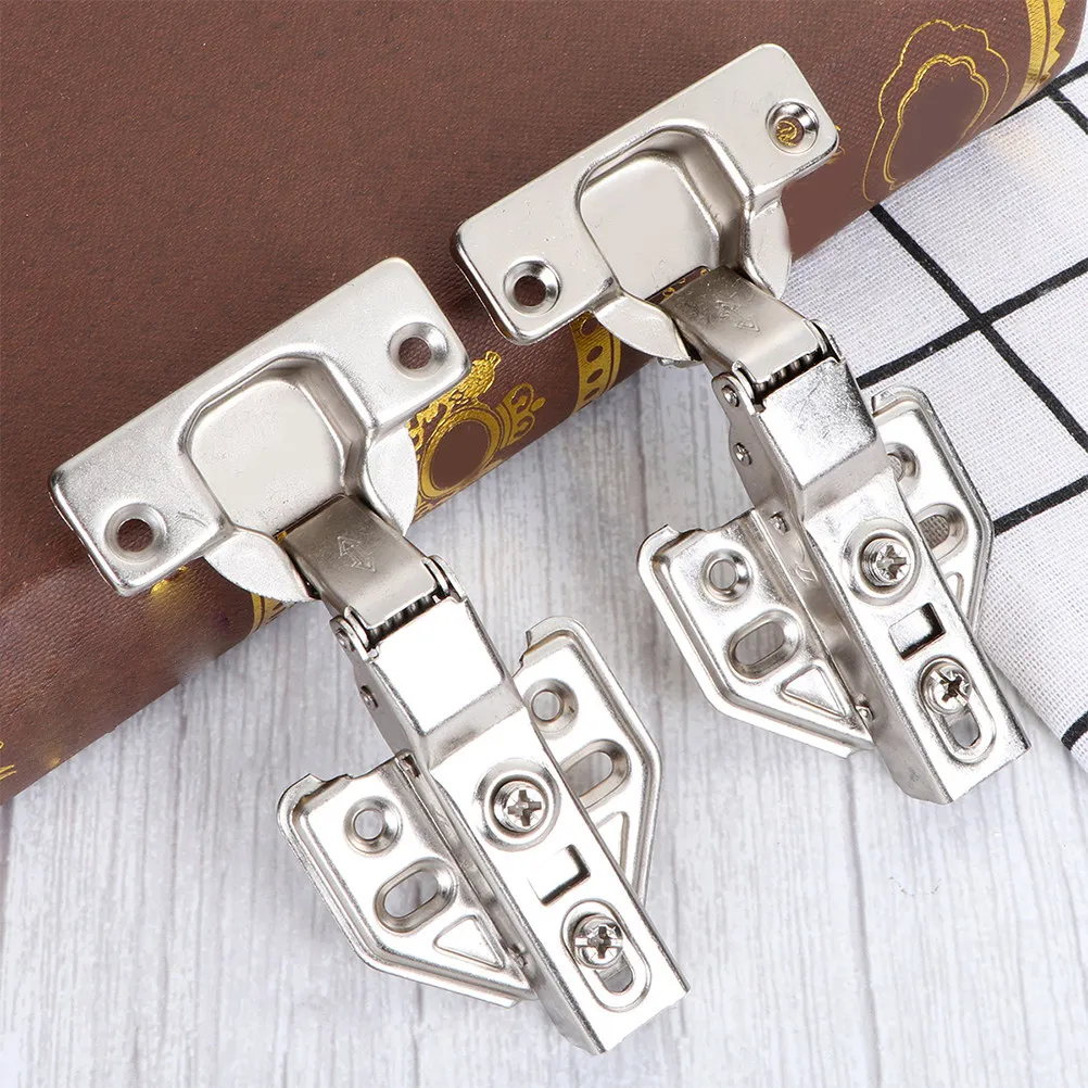 4Pcs Cabinet Hinges Kitchen Cupboard Hinge Stainless Steel Soft Close Full Extension Strong Load Bearing Quiet Closing