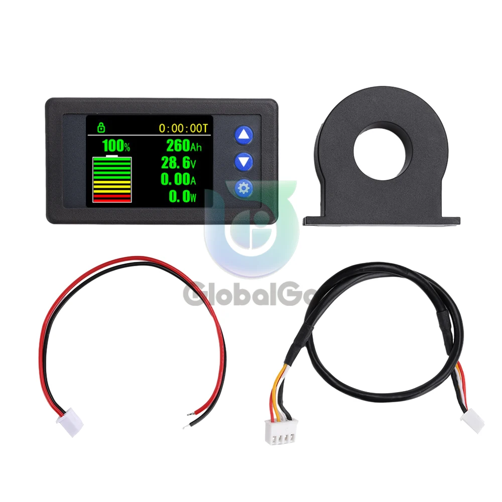 

LCD Digital Hall Coulomb Meter Ammeter Voltmeter DC10-100V 50A 100A 200A 300A 400A Voltage Current Power Meter Battery Indicator