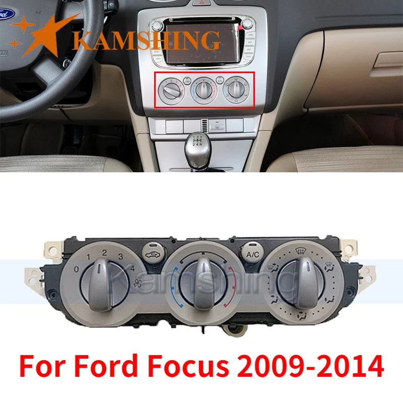 

Kamshing For Ford Focus 2009-2014 Auto Inner Console Air A/C Heater Adjust Control Switch Panel Air Conditioning Knob Switch