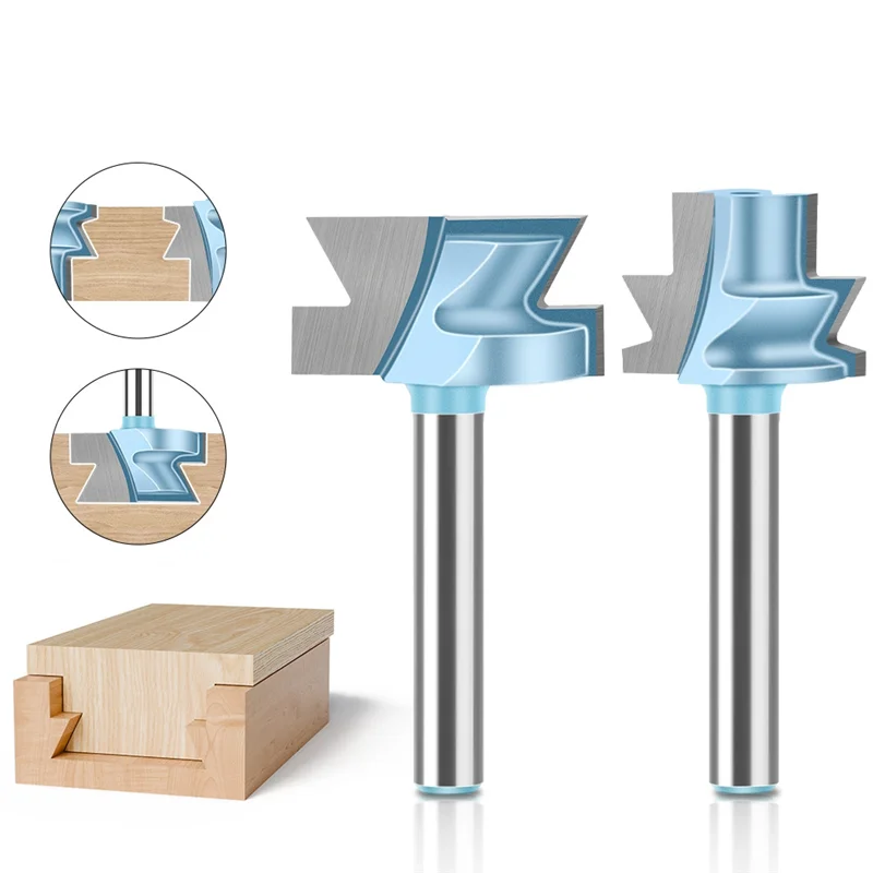 

BYBS-Drawer Slide Rails Router Bit 6Mm Shank Helical Tenon Knife Tenon Cutter For Woodworking Tool