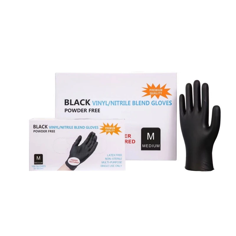 100/50/20PCS Black Nitrile Gloves Thickened Disposable Gloves for Cleaning Hairdressing Waterproof Dishwashing Tattoo Gloves