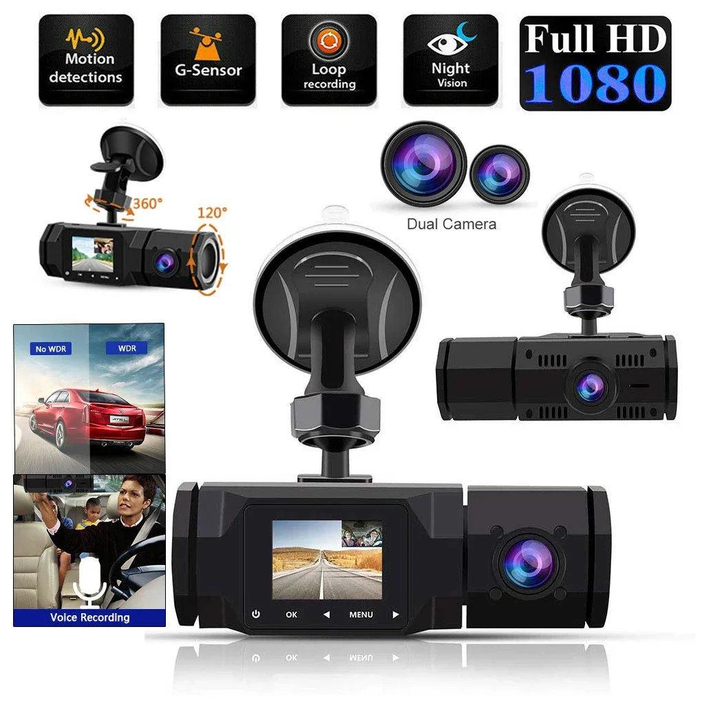 

Car Driving Recorder Automobile Night Mini DVR Dashcam and Inside Black 1080P Dash Cam Wear-resistant Accessories