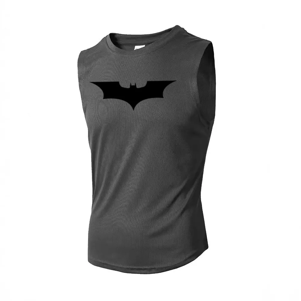 Bat Printed Men's Loose Sleeveless T-shirt Autumn inner wear Running T Shirt Gym Fitness Jogging Vest Male Casual Shirt Tops - Image 6