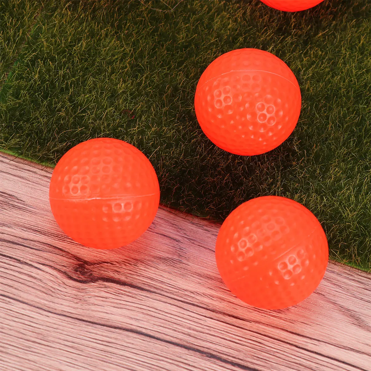 12Pcs Indoor Golf Balls Orange Lightweight Practice Training Aids Approach Shot Exercise Field