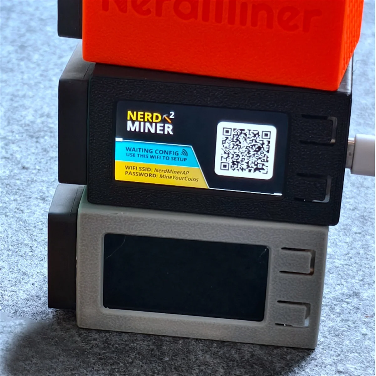 N33R_For Nerdminer V2 Pro Miner Hashrate 78K/S BTC Lottery with Fan White