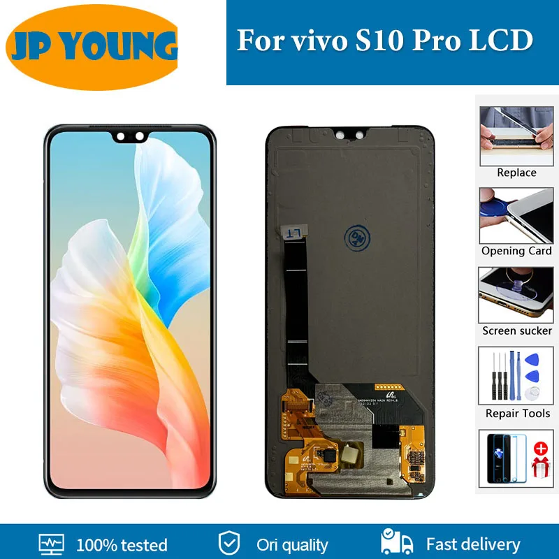 

Original AMOLED 6.44" For vivo S10 Pro LCD Display Touch Screen With Full Assembly Digitizer For vivo S10 Pro V2121A Replacement