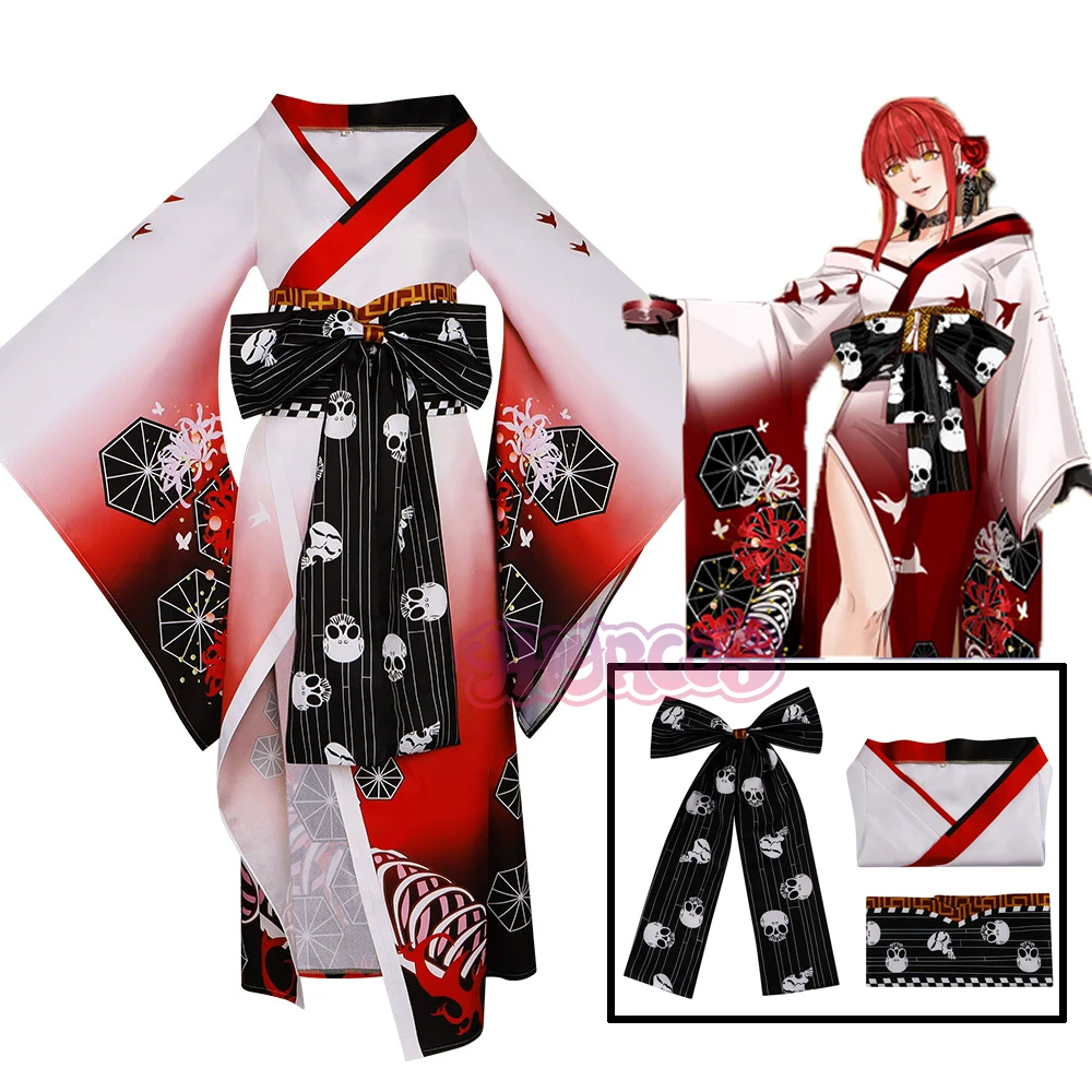 

Chainsaw Man Makima Cosplay Costume Hyakkiyakou Shutendoji Makima Cosplay Japanese Kimono Halloween Party Clothes