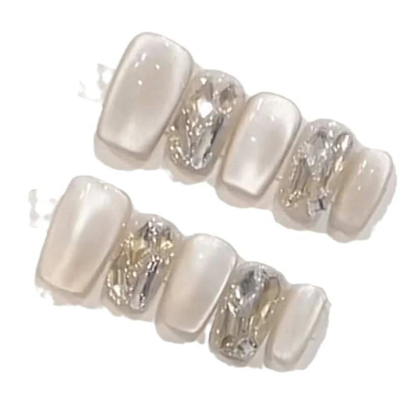 

Pure handmade phototherapy manicure electroplating cat's eye reusable manicure patch removable