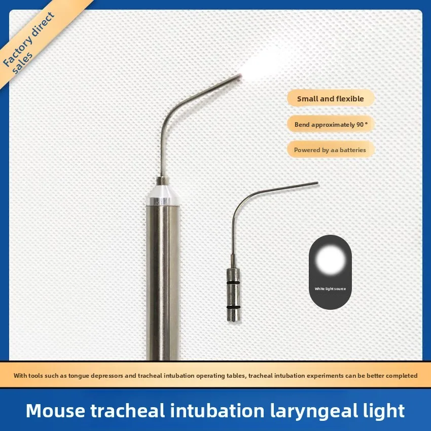Geräte für Tierlaryngoskopie und -intubation: Laryngoskope, Larynxlichter und Faseroptische Schläuche für die Anästhesie von Ratten und Mäusen – Detail 2