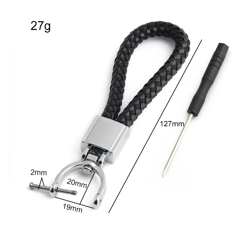 1PC Creative personality design contrast color nylon rope men and women key chain hand-woven rope bag car key chain