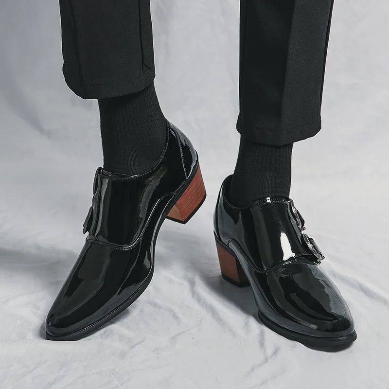 Men Formal Dress Loafers With Buckle Decoration