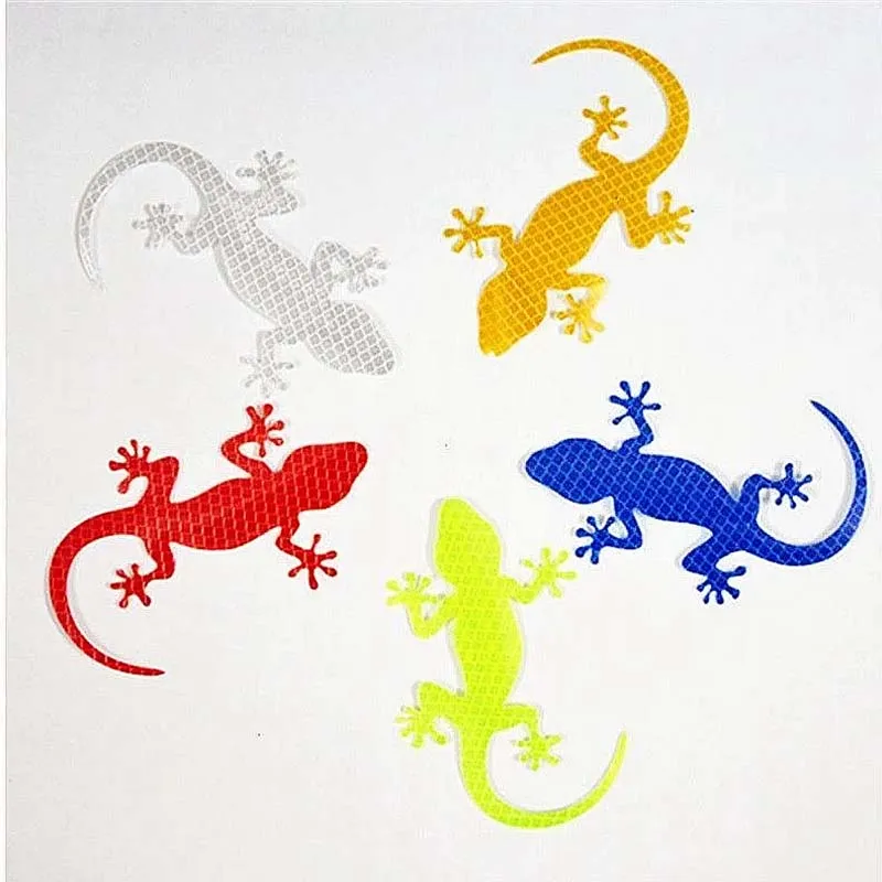 Car sticker reflectorized gecko warning sticker reflective car decoration car exterior accessories