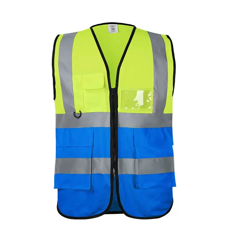 High Visibility Safety Vest with Pockets Reflective Work Vest ANSI/ISEA Class 2