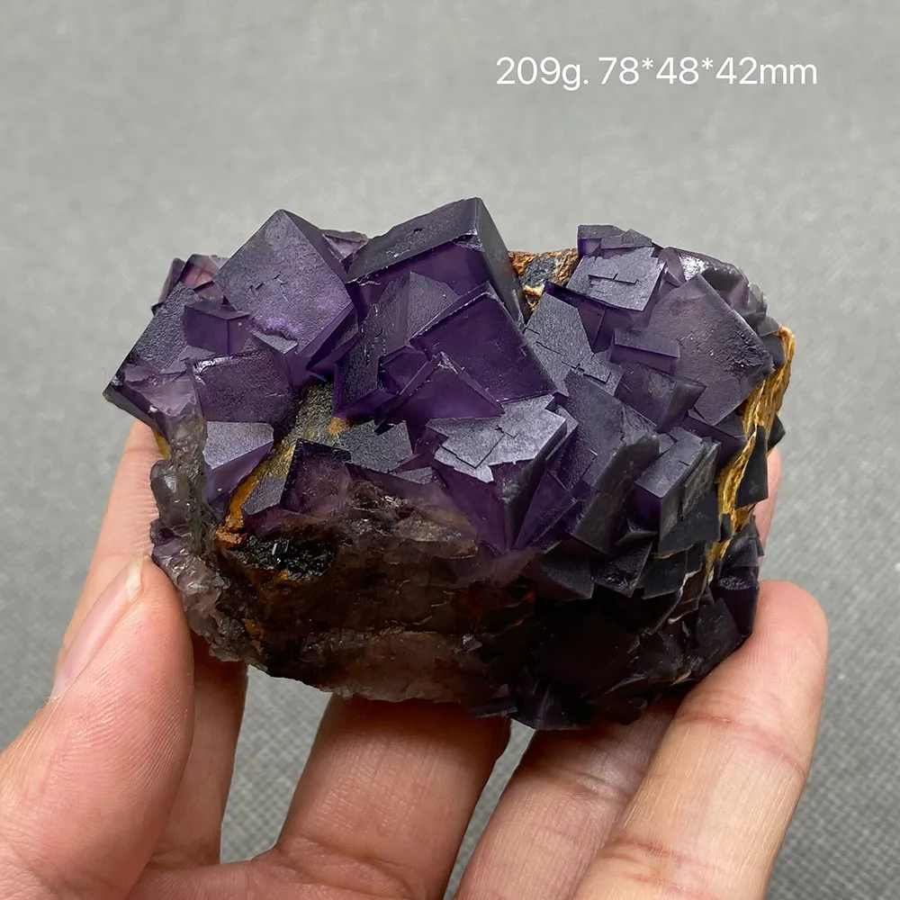 

100% natural Chinese Fujian purple fluorite raw ore specimen crystal mineral