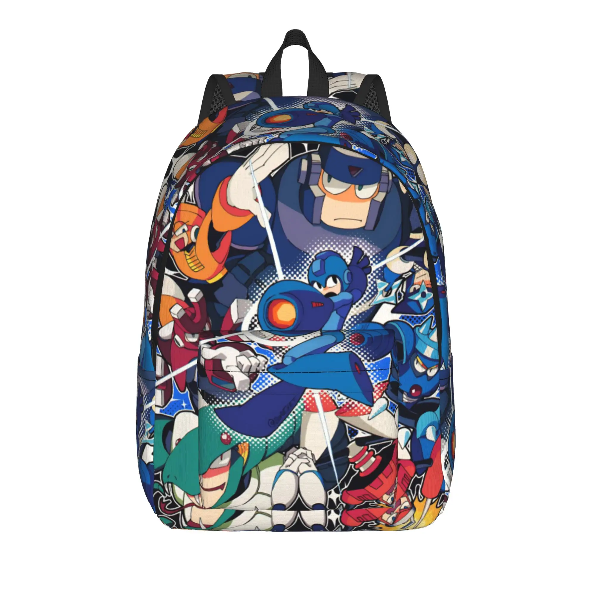 

Mega man Fashion Backpack Durable High School Business Daypack for Men Women Laptop Computer Shoulder Bag