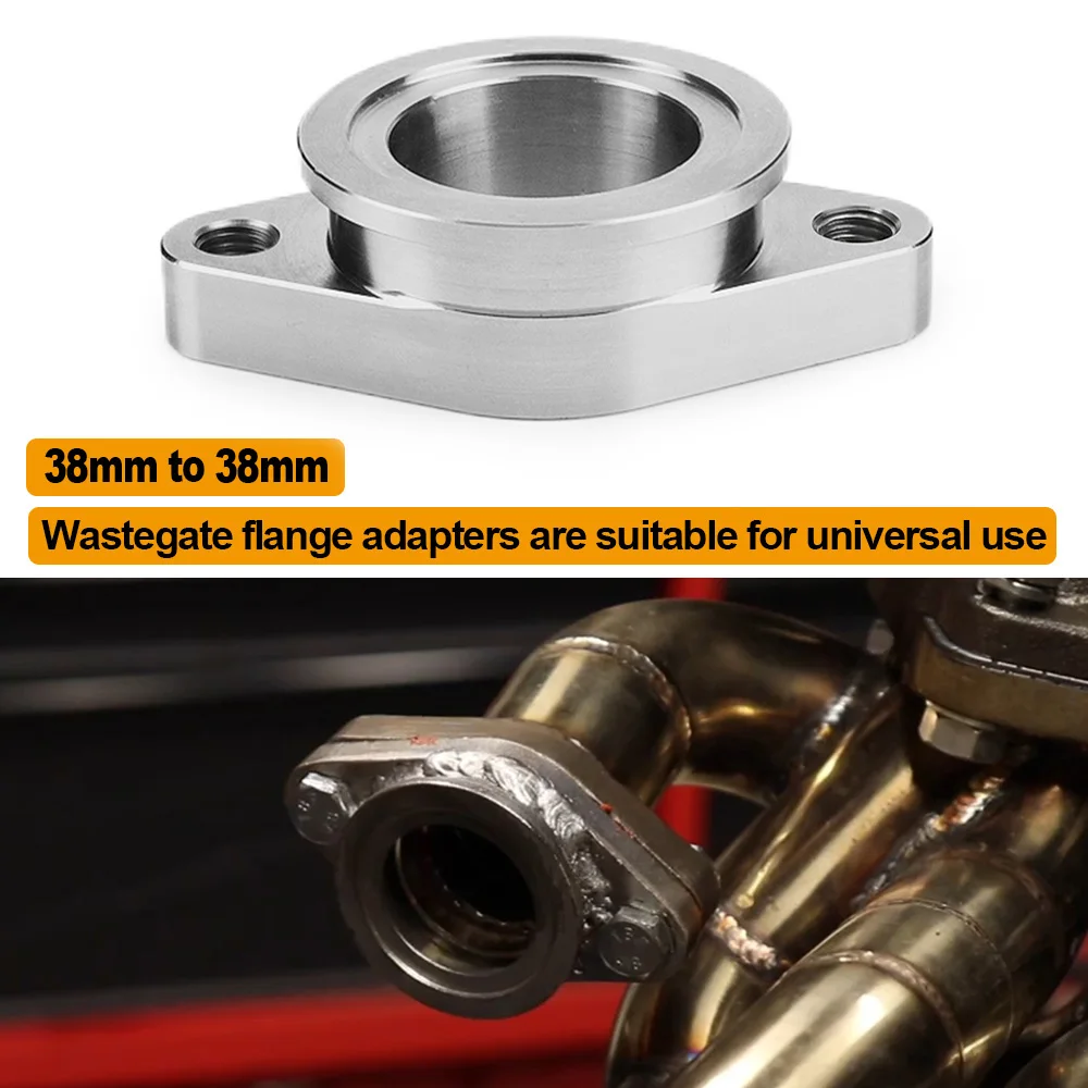 Kit Adaptador de Flange V-Band MV-R de 38mm para Coletor Turbo Universal Automotivo com 2 Parafusos e Válvula Wastegate Externa em Aço Inoxidável
