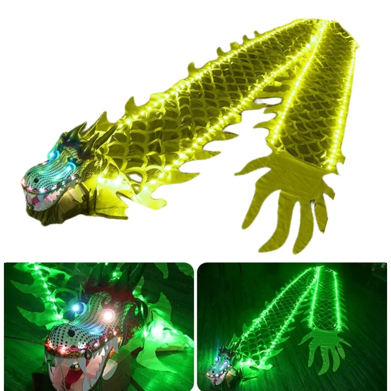 LED Dance Dragon Prop,Colorful Streamer Ribbon for Fitness Square Dance, Durable Long-Lasting Rechargeable for Beginners Seniors