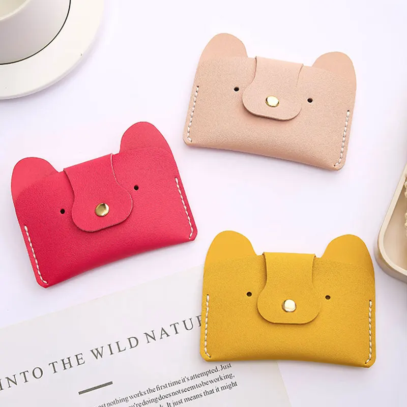 YOMDID Creative Puppy portamonete Cute Card Pack materiali fatti a mano Handcraft Mini Bag portafoglio forniture in pelle fai da te semilavorato