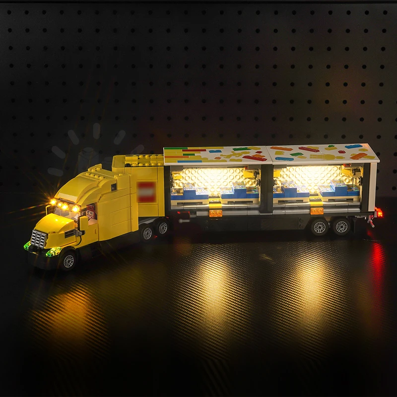 Brick Bling LED light 60440 model is suitable for Yellow Delivery Truck block gifts (including lighting accessories only)