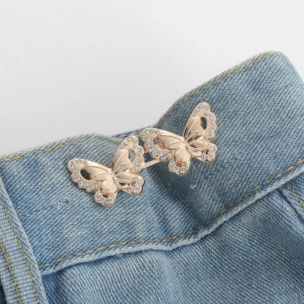 Clothing Accessories Nail-free Butterfly Button Adjuster Rabbit Invisible Waist Buckle Cat Wing Pants Tightener Trousers