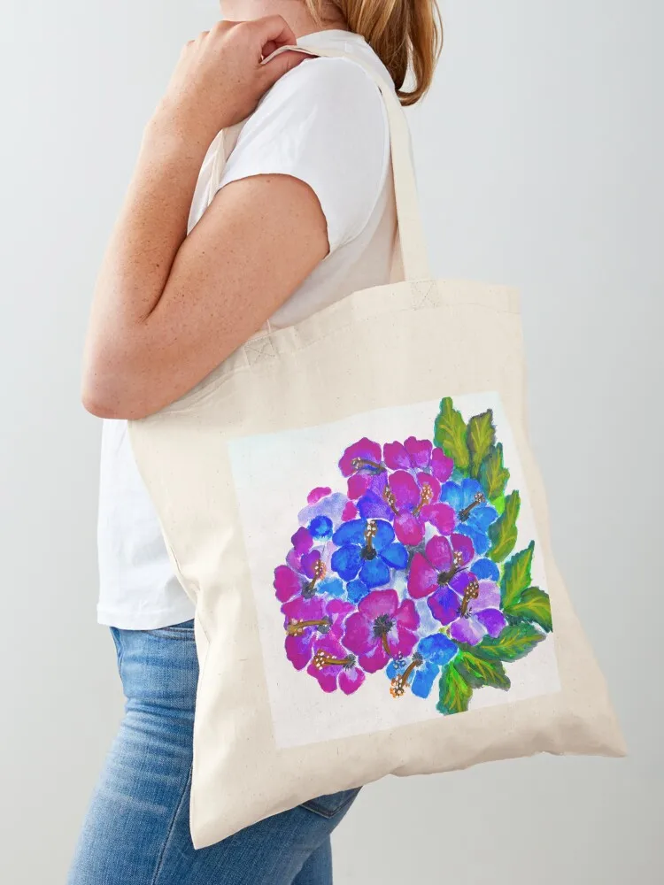 

Blue flowers Tote Bag Customizable tote bag tote bag canvas Lady Women's shopper