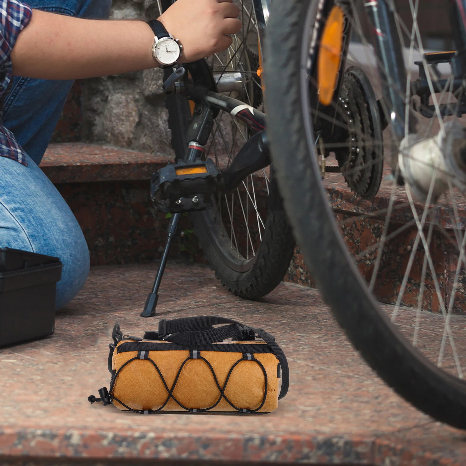 

Bike Bag Handlebar Bicycle Top Tube Basket for Bikes Women Frame Front Accessories