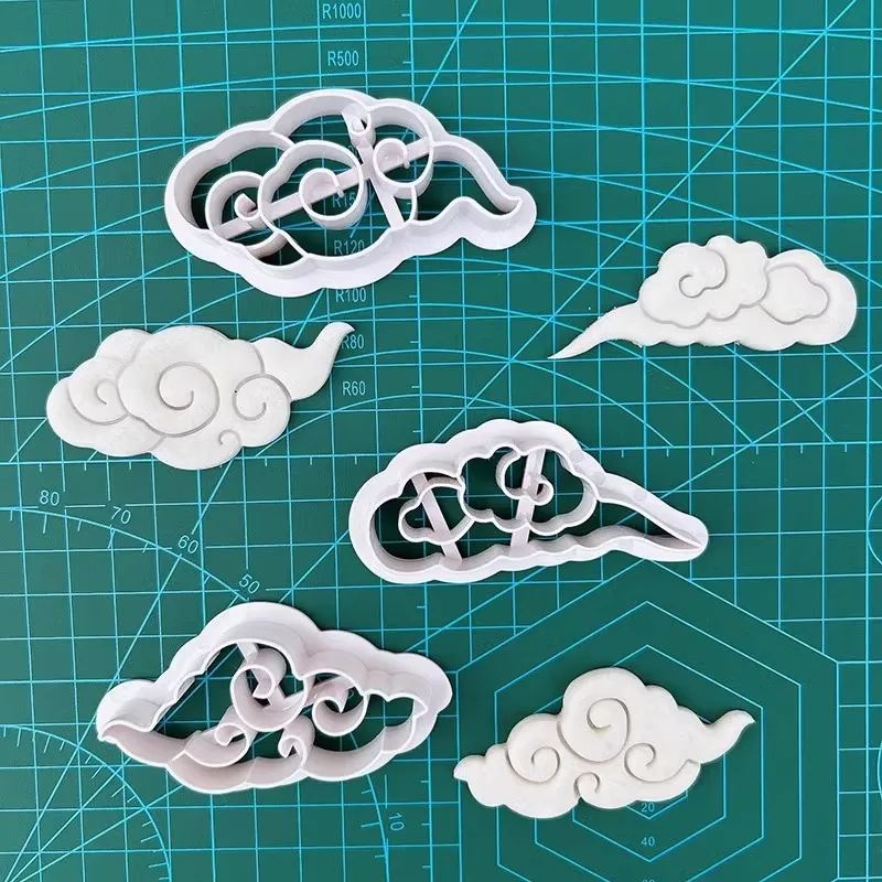 

Силиконовая форма для выпечки в форме облака, для украшения тортов, праздничного декора, сахарного искусства, с китайским узором облаков, кухонный инструмент