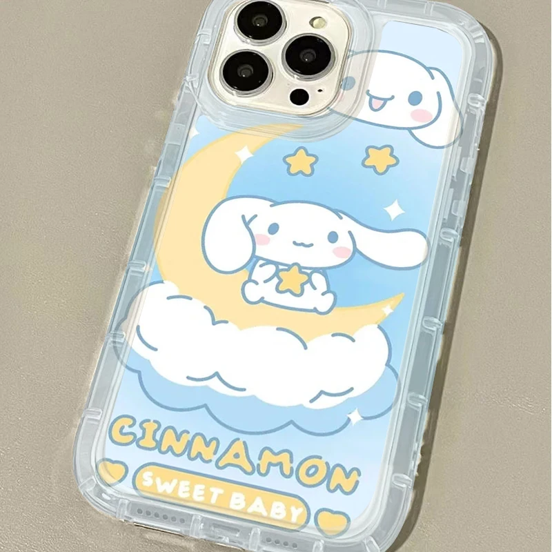 سانريو كورومي سينامورول حافظة هاتف شفافة لهاتف سامسونج جالاكسي S24 S25 Ultra S23 S22 Plus S21 S20 FE A15 A35 A55 A54 5G #5