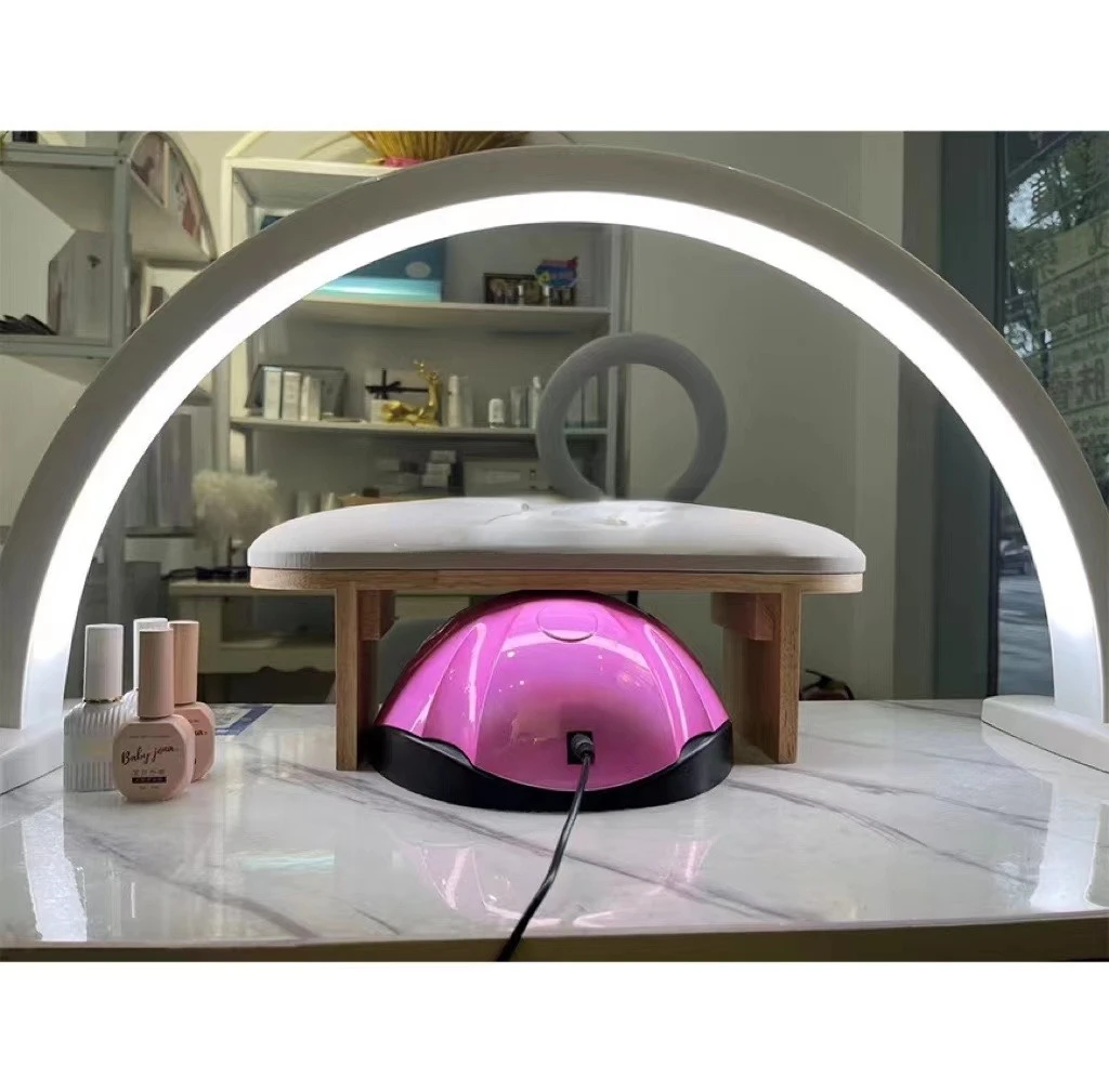 Half moon nail work lamps beauty salon eye protection simple LED nail beauty table lamp