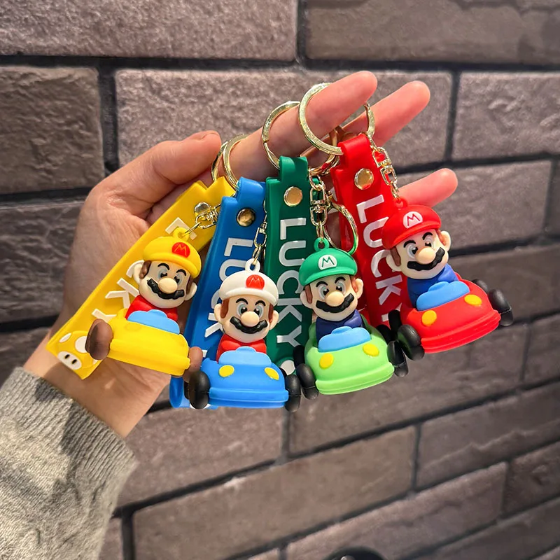 New Cartoon Keychain Kart Keychain Couple Doll Bag Pendant Car Keychain Pendant Car Decoration Gift