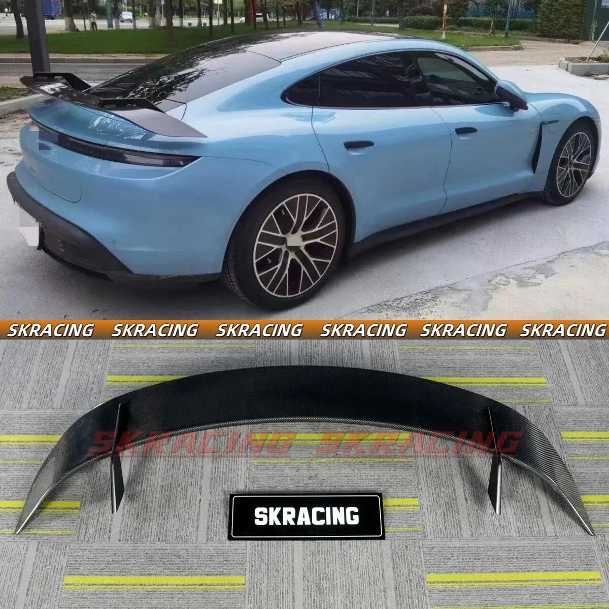 

Forged Carbon/Carbon/Glossy Black Rear Spoiler Wing For Porsche Taycan 20-24
