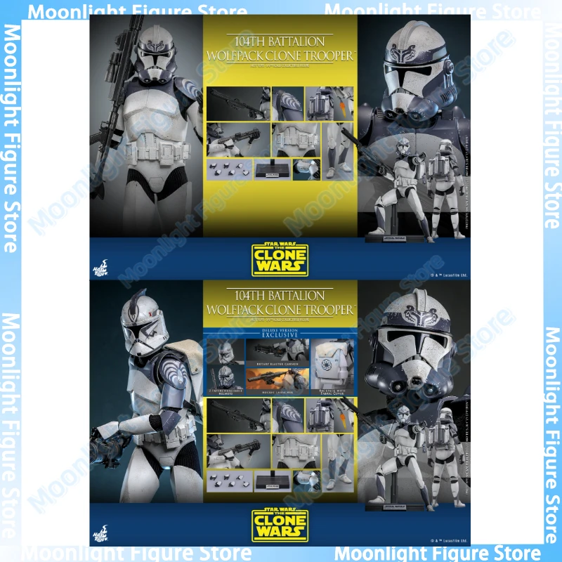 

In Stock HotToys TMS142 TMS143 Star Wars 104th Battalion Wolfpack Clone Trooper 1/6 Soldier Action Figure Toy Model Collection