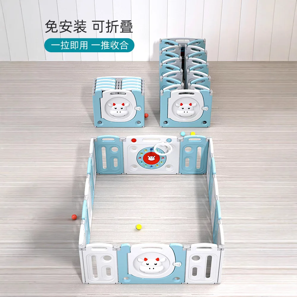 أقلام لعب للأطفال، سياج ألعاب للأطفال، سياج واقي للمنزل، وسادة زحف داخلية للأطفال، أرضية قابلة للطي #3