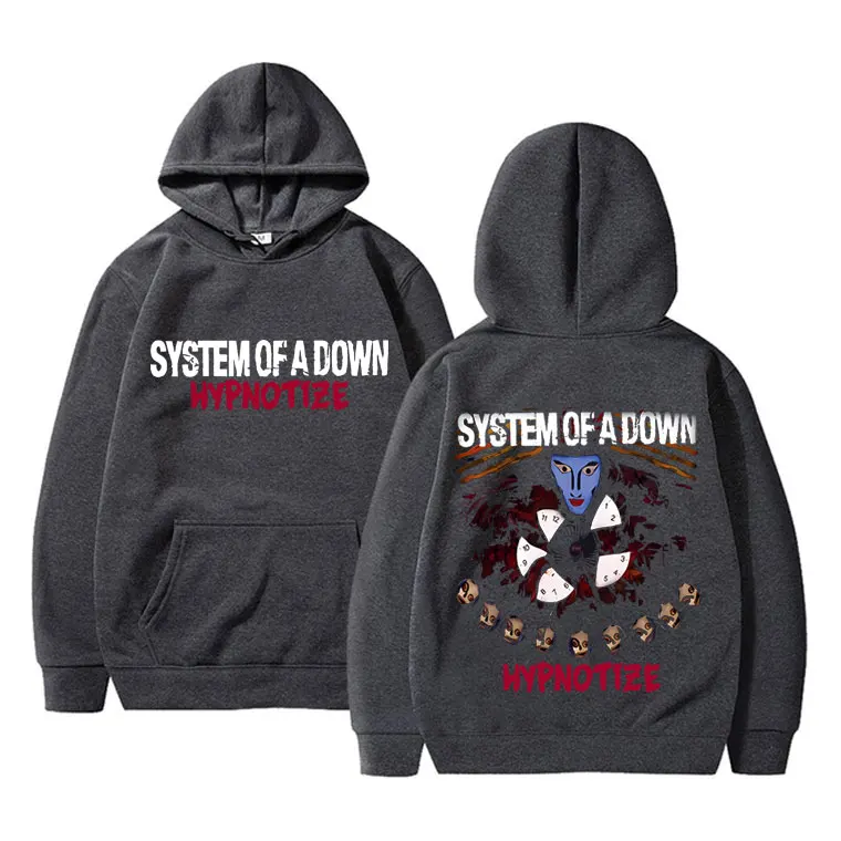 Vintage Rock Band System of A Down Hypnotize Double Sided Print Hoodie Men Women Alternative Metal Music Sweatshirt Streetwear