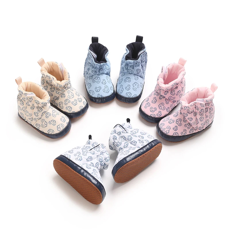 Bottes en coton doux de dessin animé pour bébés, chaussures pré-marchées pour nouveau-nés, adaptées au printemps et à la mode d'automne, haute qualité, 0-18m