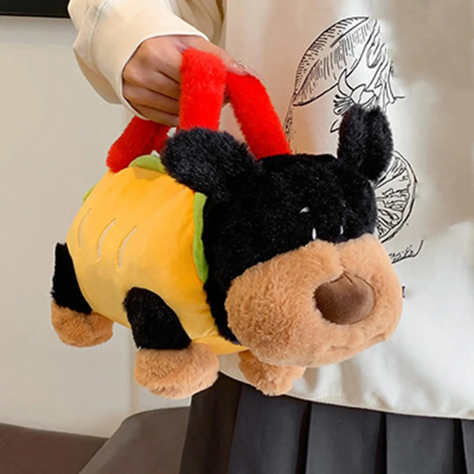 Plush Dog Toy Cartoon Anime Bag Portable Plush Handbag for Women Gifts Girls