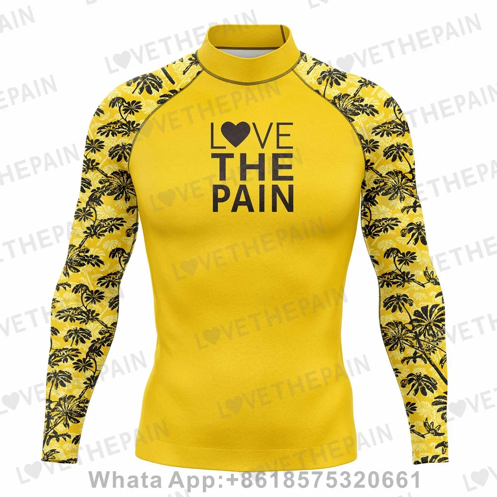 Men's Rash Guards Surfing Diving Suit Swimwear Long Sleeve T-shirt UV Protection Swimsuit Swimming Surf Tight Shirts Gym Clothes