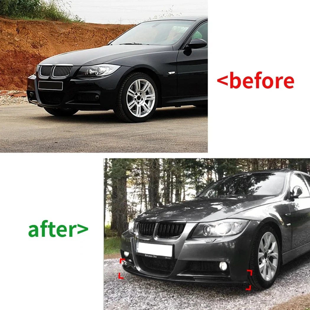 For BMW 3-Series E90 E91 M-Tech 2005 2006 2007 2008 Front Bumper Lip Spoiler Diffuser Canard Lip Splitter Body Kits