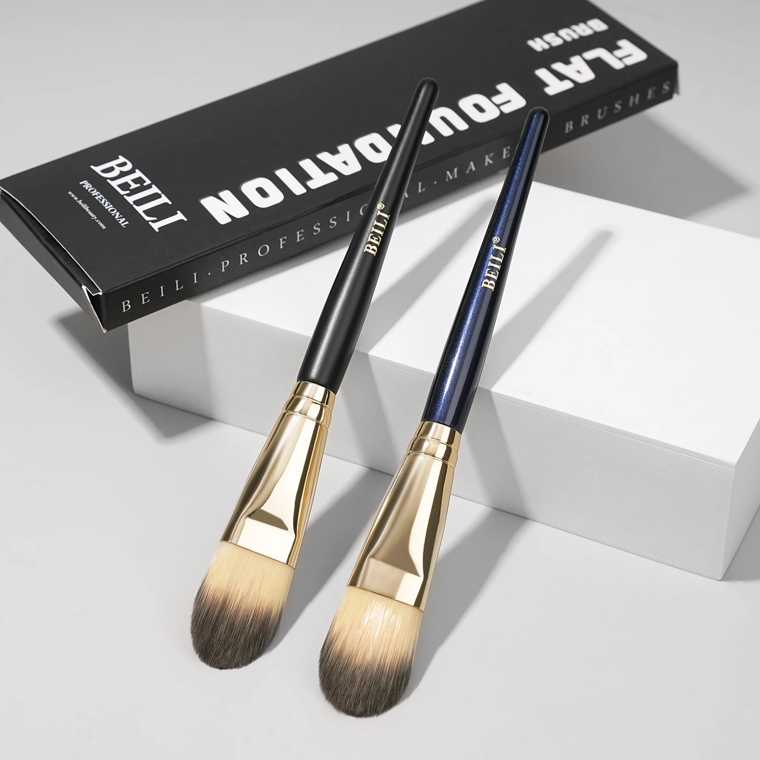 Juego de brochas de base para máscara líquida, corrector, maquillaje, brochas de maquillaje planas para crema líquida, pulido en polvo, cara Premium
