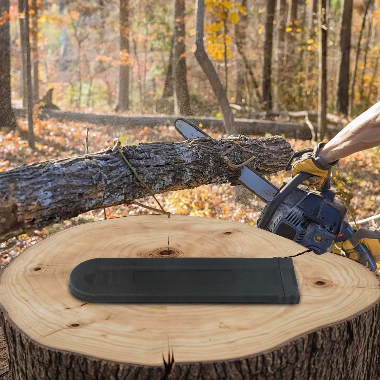 Protezione per motosega Copertura per barra per motosega 12\'\' Nero Agricoltura Forestry Proteggi la motosega dalla ruggine efficace