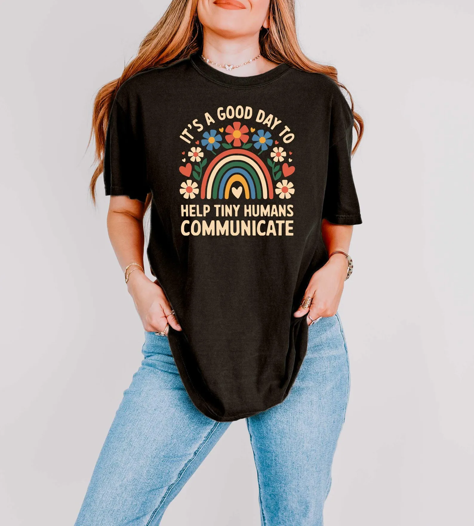 It's A Good Day To Help Tiny Humans Communicate Shirt, Therapist Shirt, SLP Assistant Shirt, Speech Therapist Gifts