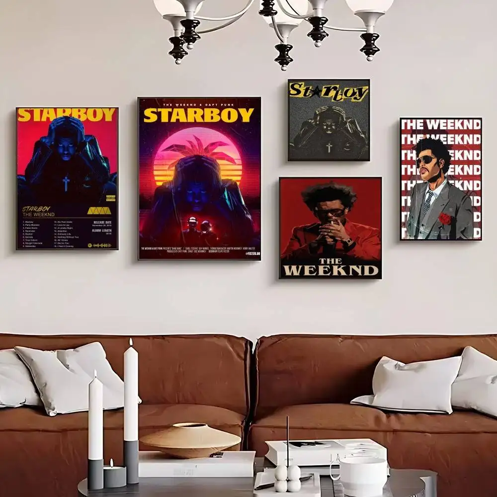 The Weeknd Starboy Poster Kraft Club Bar Paper Vintage Posters Wall Art Painting Bedroom Study Stickers