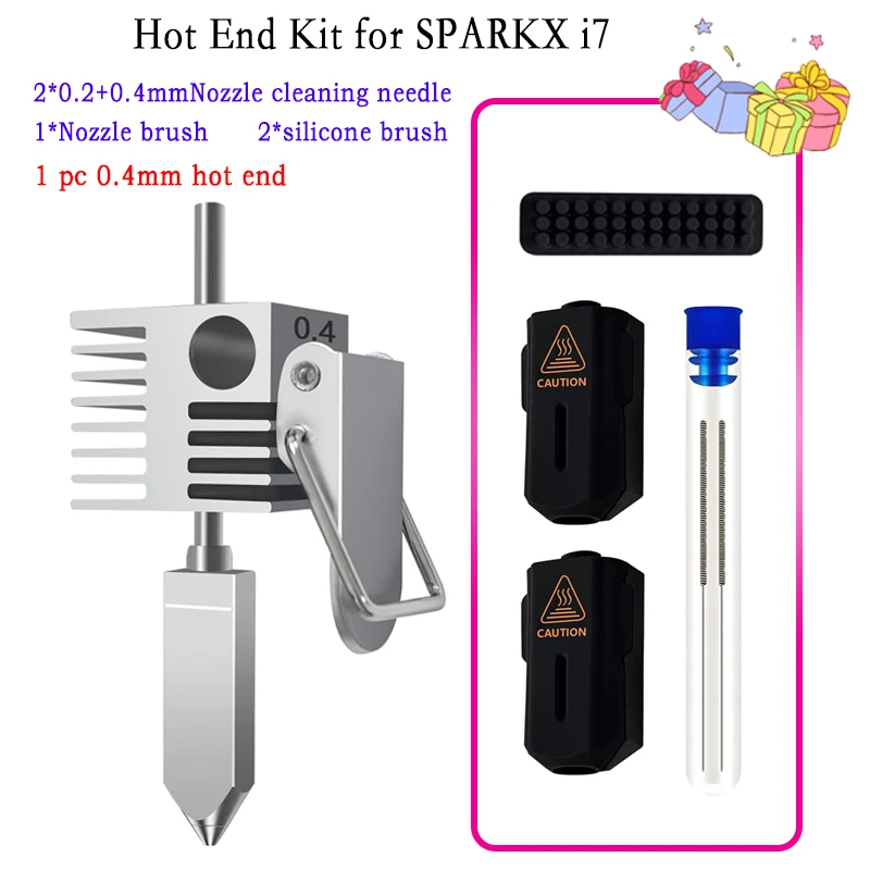 

Upgrade Hotend Kit For Creality SPARKX i7 Fast Speed Hot End Assembly 0.4mm Hardened steel Nozzle 3D Printer Parts i7 Print Head