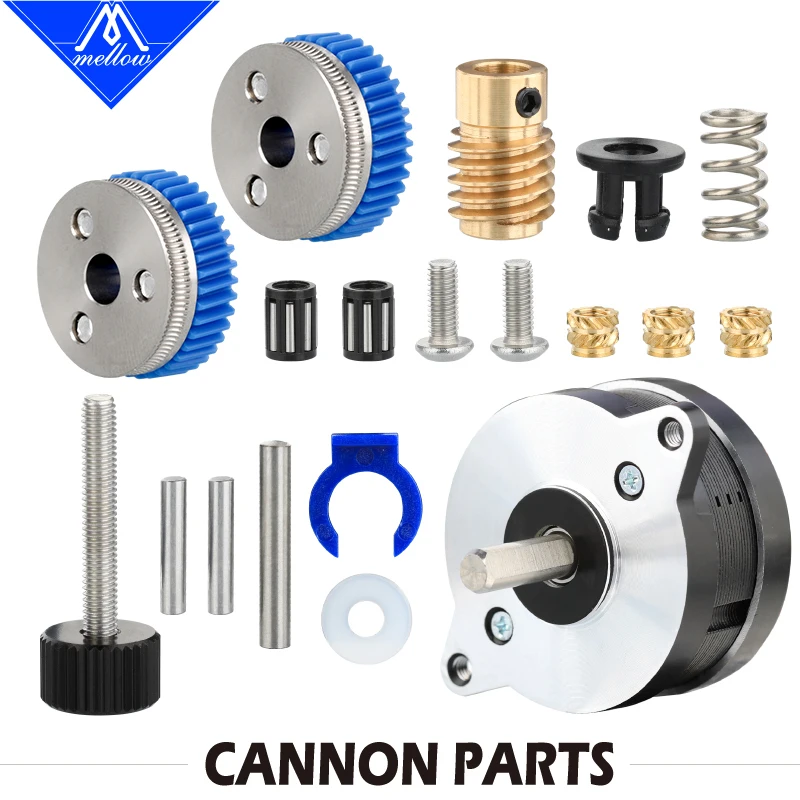 

Mellow Hardened Steel 18.8MM Dual Helical Drive Gear Kit For NF Cannon Worm Extruder V1.0 With LDO Motor Direct Drive 3D Printer