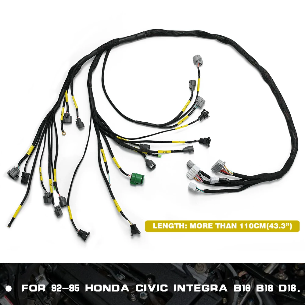 CNCH-OBD1-1 OBD1 Budget D/B-series Tucked Engine Harness For Honda Civic Integra B16 B18 D16 JR-FIC30